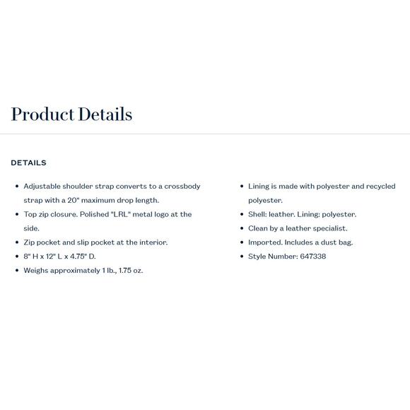 Lauren Ralph Lauren KASSIE Small Leather Shoulder Crossbody Bag in Red NWT $295 - Picture 15 of 15